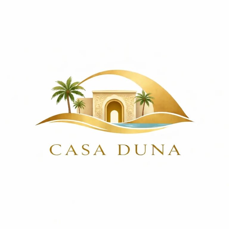 Casa Duna logo — gold archway with palm trees