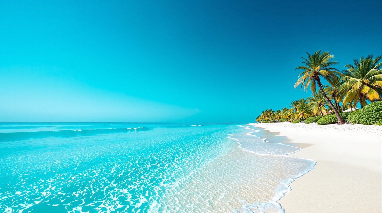Turquoise beach on Yas Island Abu Dhabi