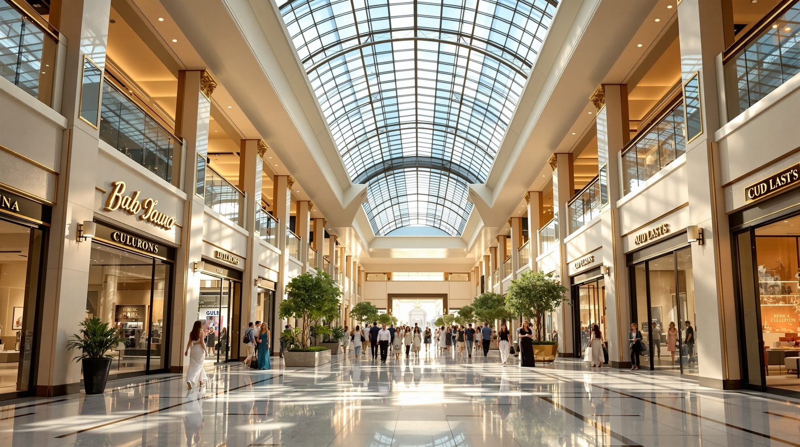Interior of Yas Mall shopping centre in Abu Dhabi